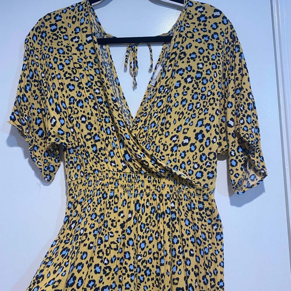 Leopard Kimono Midi Dress size L